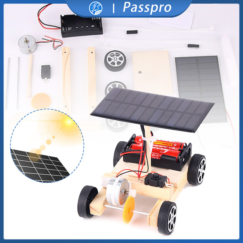 Mobil Tenaga Surya DIY Mainan Mobil Kayu Tenaga Surya Mobil Rakitan Tangan Untuk Edukasi Sains Anak