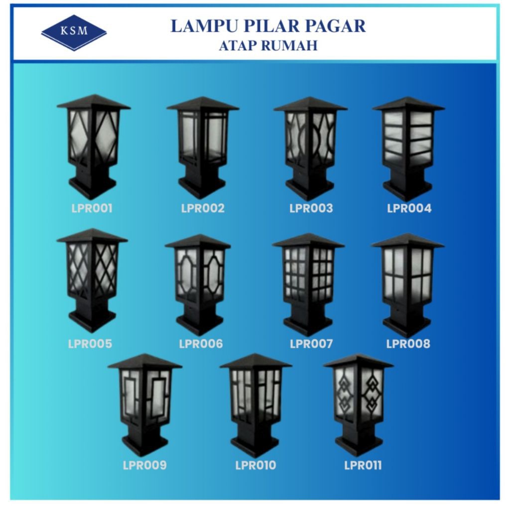 LAMPU PILAR PAGAR LAMPU HIAS TAMAN MINIMALIS LAMPU ATAP RUMAH