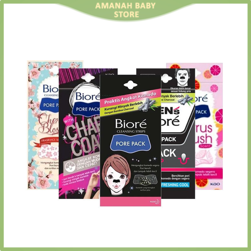 BIORE PORE PACK CLEANSING STRIPS PLESTER AMPUH PENGANGKAT KOMEDO PADA HIDUNG