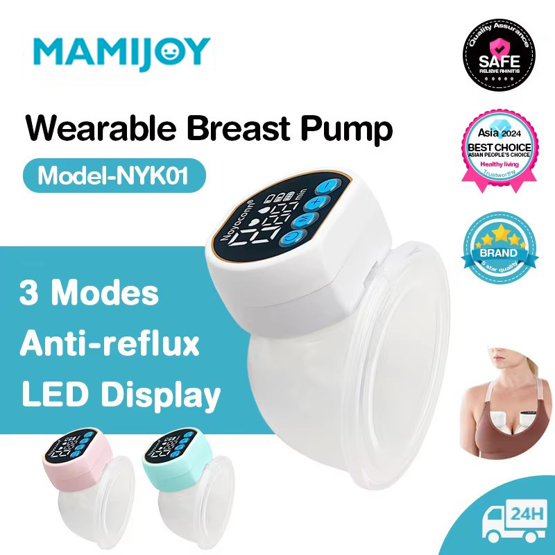 MAMIJOY  Portable Double-sided Wearable Smart Breast Pump Silent Powerful Suction Electric Breast Pu