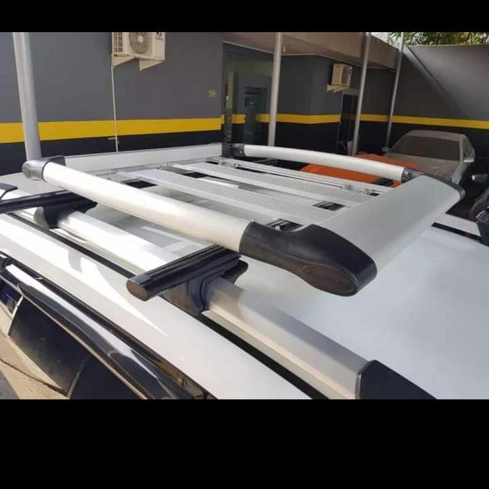 Roof rack bagasi atas mobil terios rush lama 2008 up plus cros bar kaki rack merek sun rack forack k