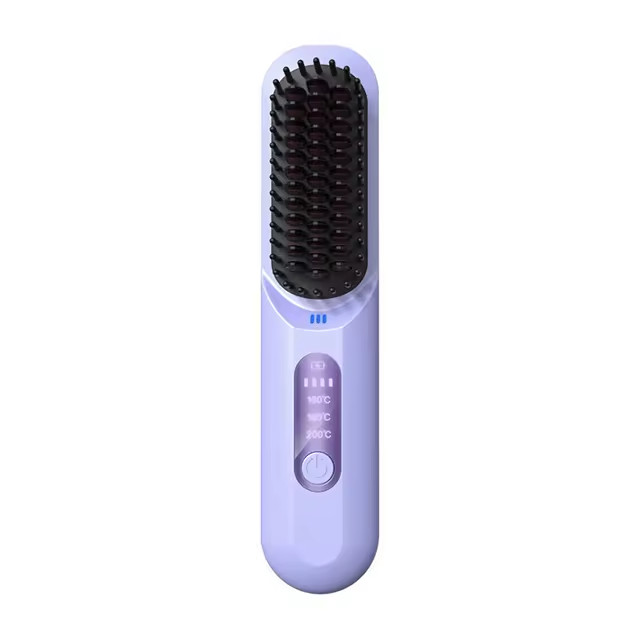 Mini Electric Hair Brush Iron Straightener Portable Usb Cordless Hair Brush Hair Straightener Brush