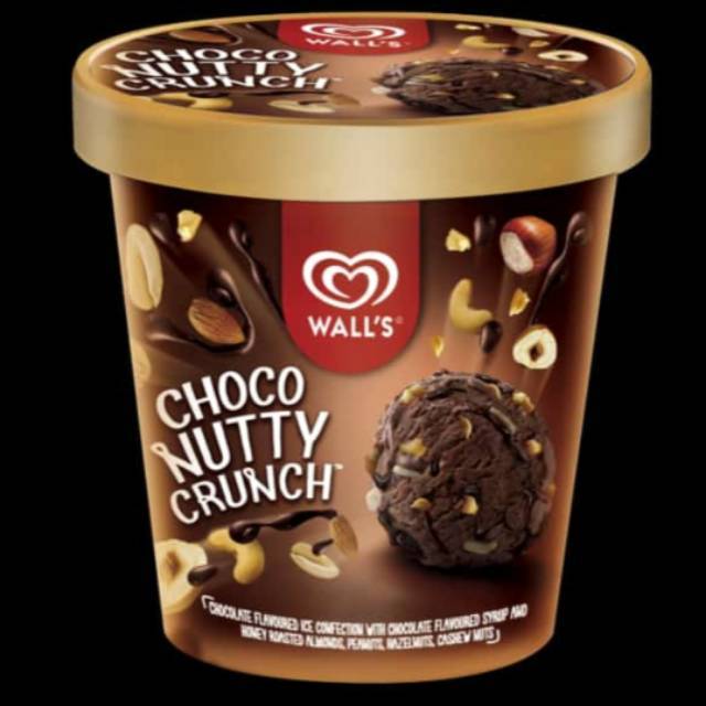 Ice cream walls choco nutty/ es krim coklat enak 410ml/ ice cream coklat kacang mede almond