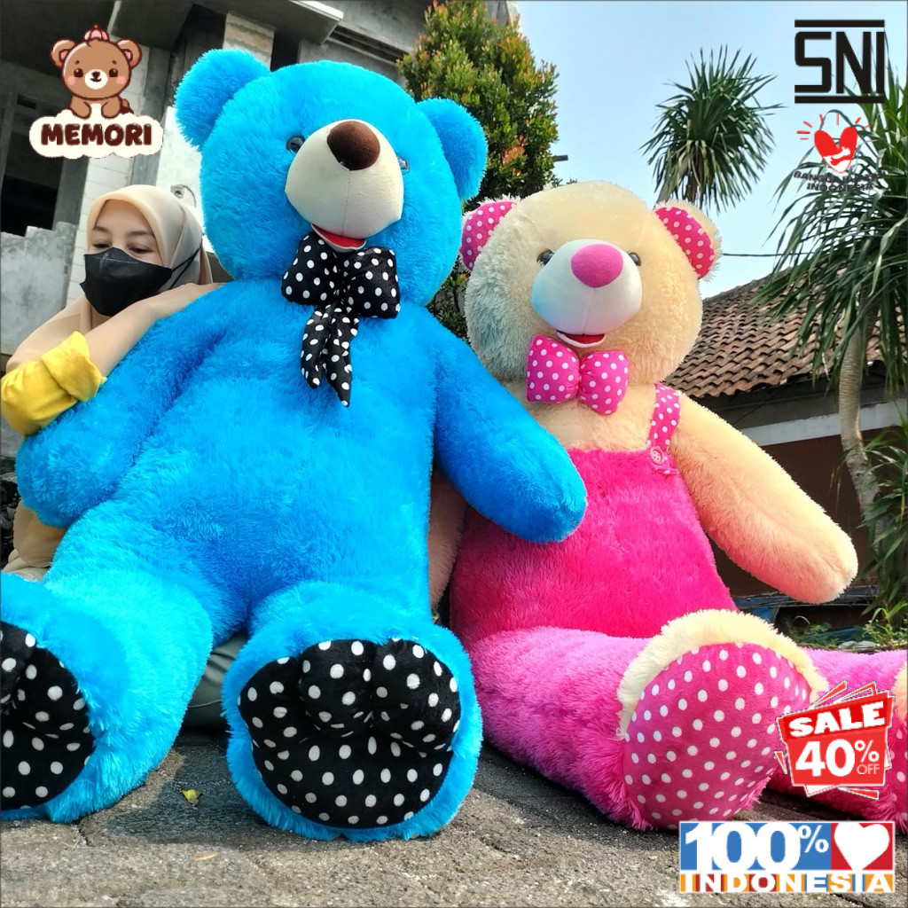 Boneka Jumbo Teddy Bear Boneka Besar 1,3 Meter SNI