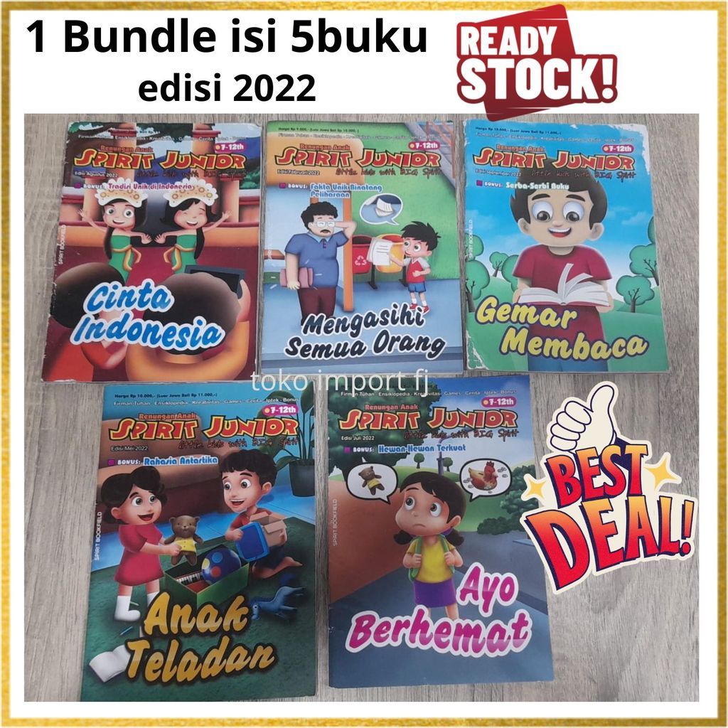 Renungan Anak Usia 7-12 Tahun Spirit JUNIOR 2022 - Bundle isi 5 Buku Bacaan Anak Renungan Spirit Jun