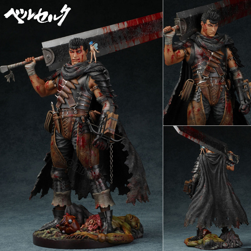 32cm Berserk Guts Anime Figure Guts Berserker Armor Action Figure Berserk Skull Knight Figurine Coll