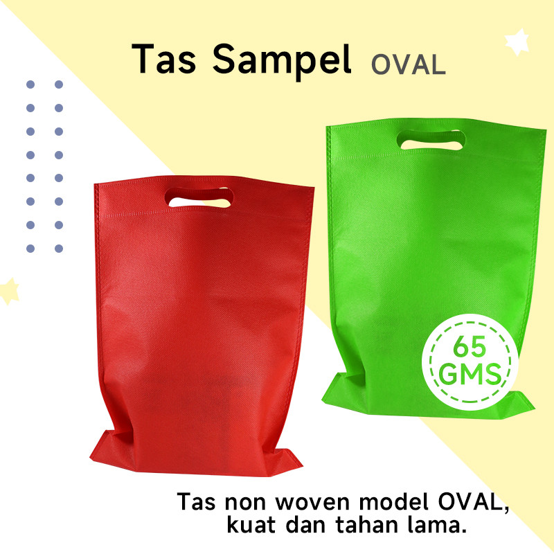 Tas Spunbond Polos Oval Ukuran 20x25 25x35 30x40 - Kantong Kain Souvenir Hajatan
