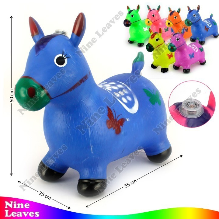 PROMOMainan Jumping Animal Kuda Kudaan Karet Tunggangan Binatang Karet Kuda Karet Sapi Kuda Unicorn 