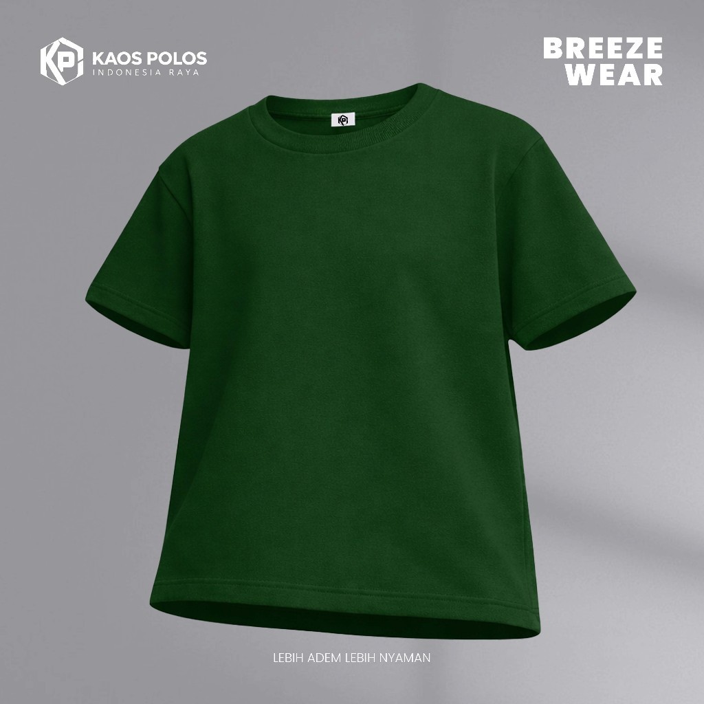 SabLok Breezewear T-shirt Cotton Premium 24s - SabLok HIJAU FUJI Pria Wanita