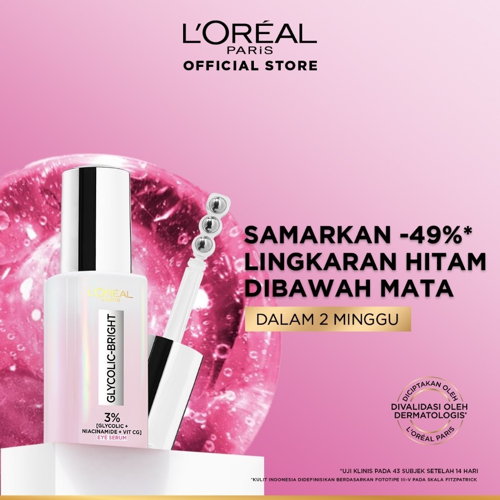 LOreal Paris Glycolic Bright Dark Circle Eye Serum 20ml
