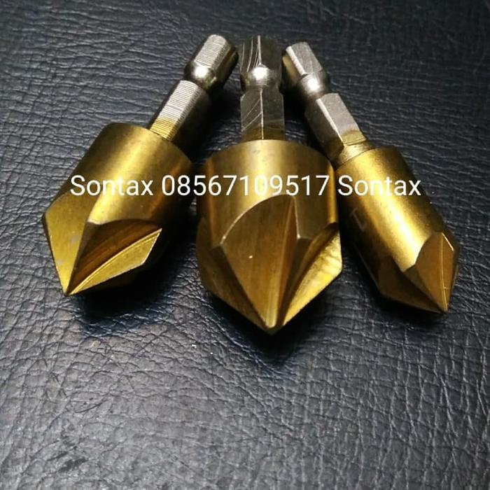 SCelectro drill 1set 3pcs mata bor countersink baut 12mm 16mm 19mm 12 16 19 mm