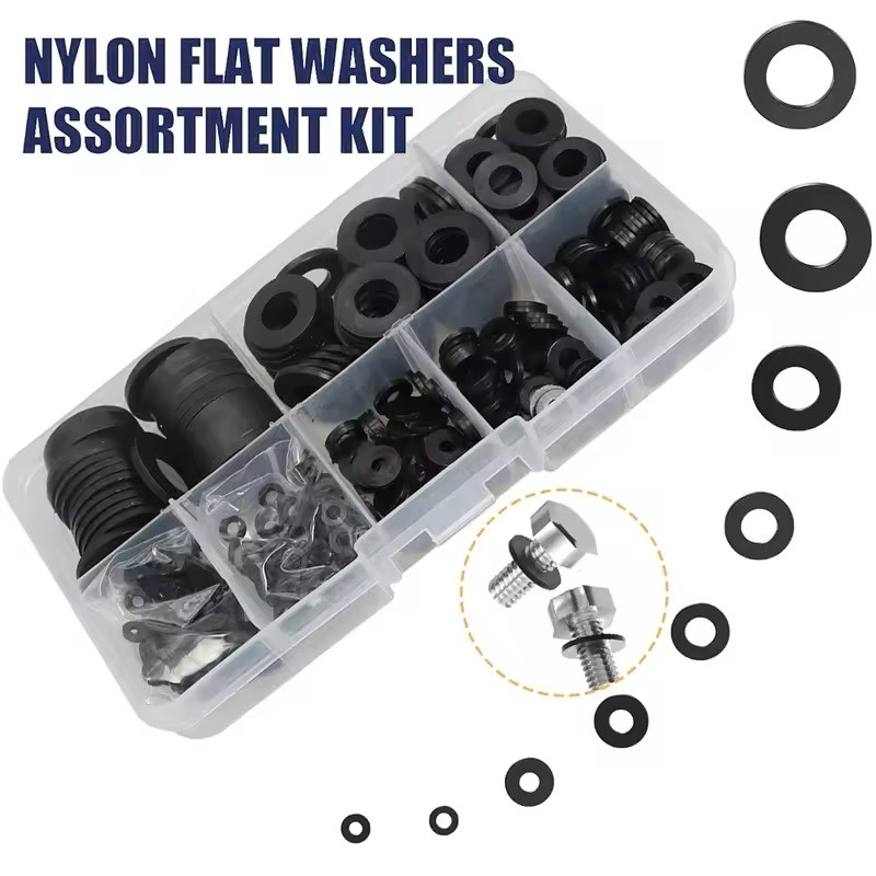 500pcs Ring Plastik Ring Washer Nylon Ring Baut O Washer Gasket Insulation M2-M10