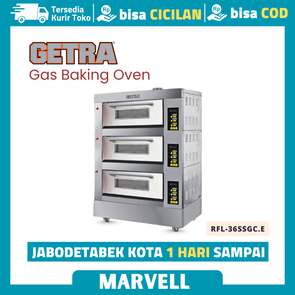 Oven Gas Baking Getra Rfl-36ssgc.e Oven Gas 3 Deck 6 Tray Garansi Resmi