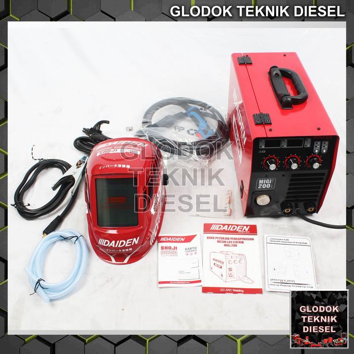 MESIN LAS DAIDEN MIGi 200 / TRAVO LAS INVERTER CO2 DAIDEN MIG MIGi 200 - Mig 200 + Helm