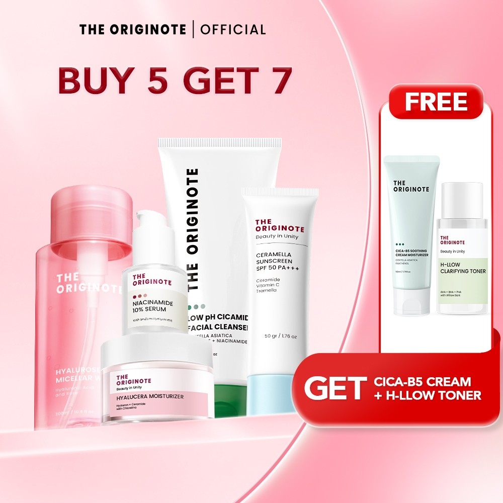 BS - [B5G7] The Originote Special Bundle 5in1 | Skincare Set Micellar Water Facial Wash Moisturizer 