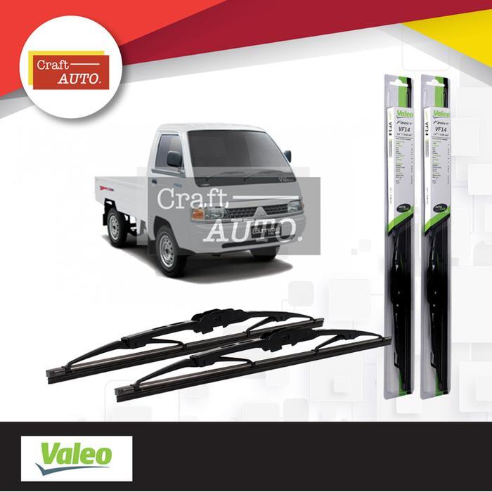 Wiper Mobil Mitsubishi Colt T120 SS Ukuran 16" & 16" Sepasang (2pcs) Valeo - VF16.VF16, Standar