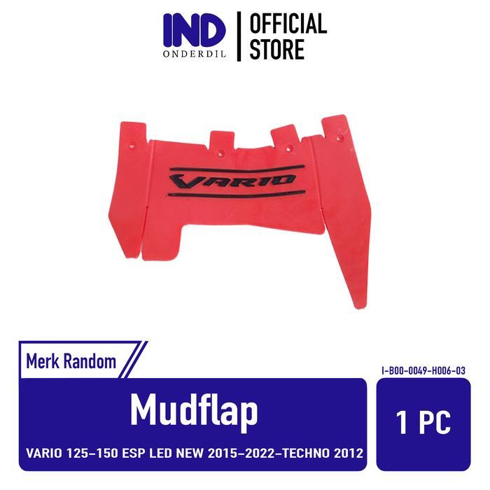 (GMA Onderdil) Mudflap-Penahan-Cover Lumpur Karbon Vario 125-150 eSP LED New-Techno - Merah