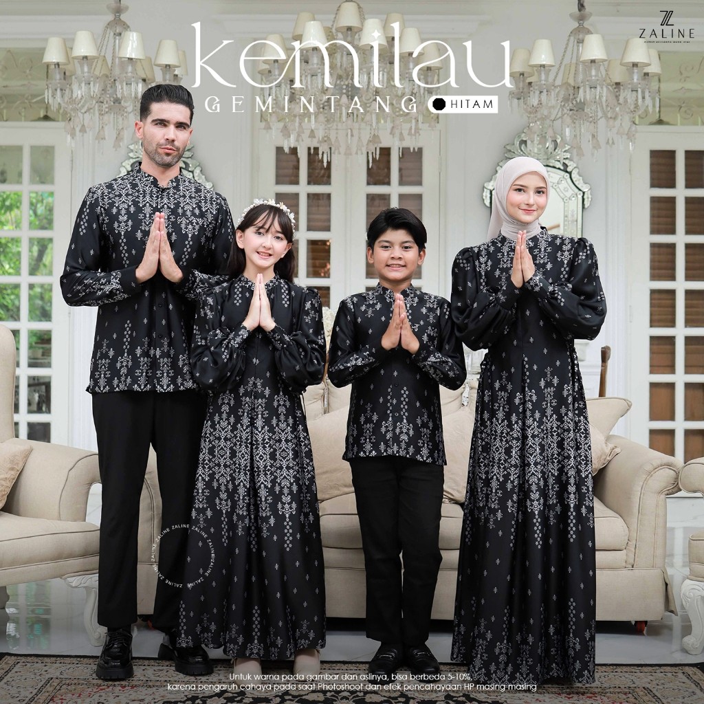 2.2 Family Set Sarimbit Keluarga Modern Lebaran 2026 Motif Terbaru|Baju Lebaran 2026 Couple Keluarga