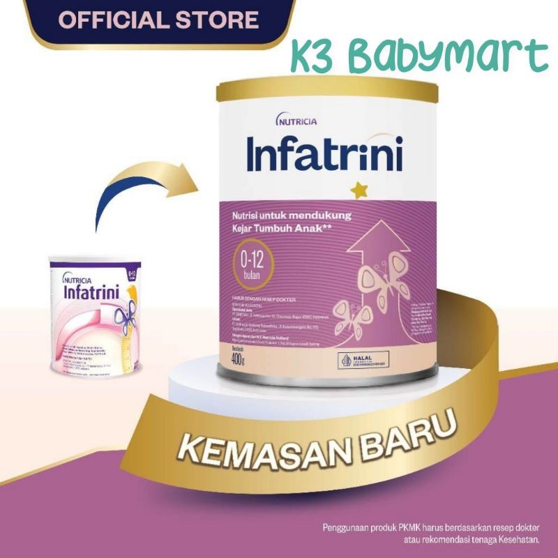 Infatrini Powder kaleng 400gram 400g susu bubuk penambah berat badan anak bayi 0-12 bulan susu weigh