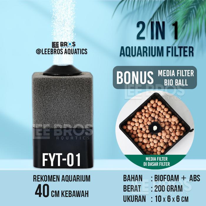 [VIRGO PET] 2in1 BioFoam Filter Aquarium / Media Filter / Sponge Aquarium Filter - FYT-501