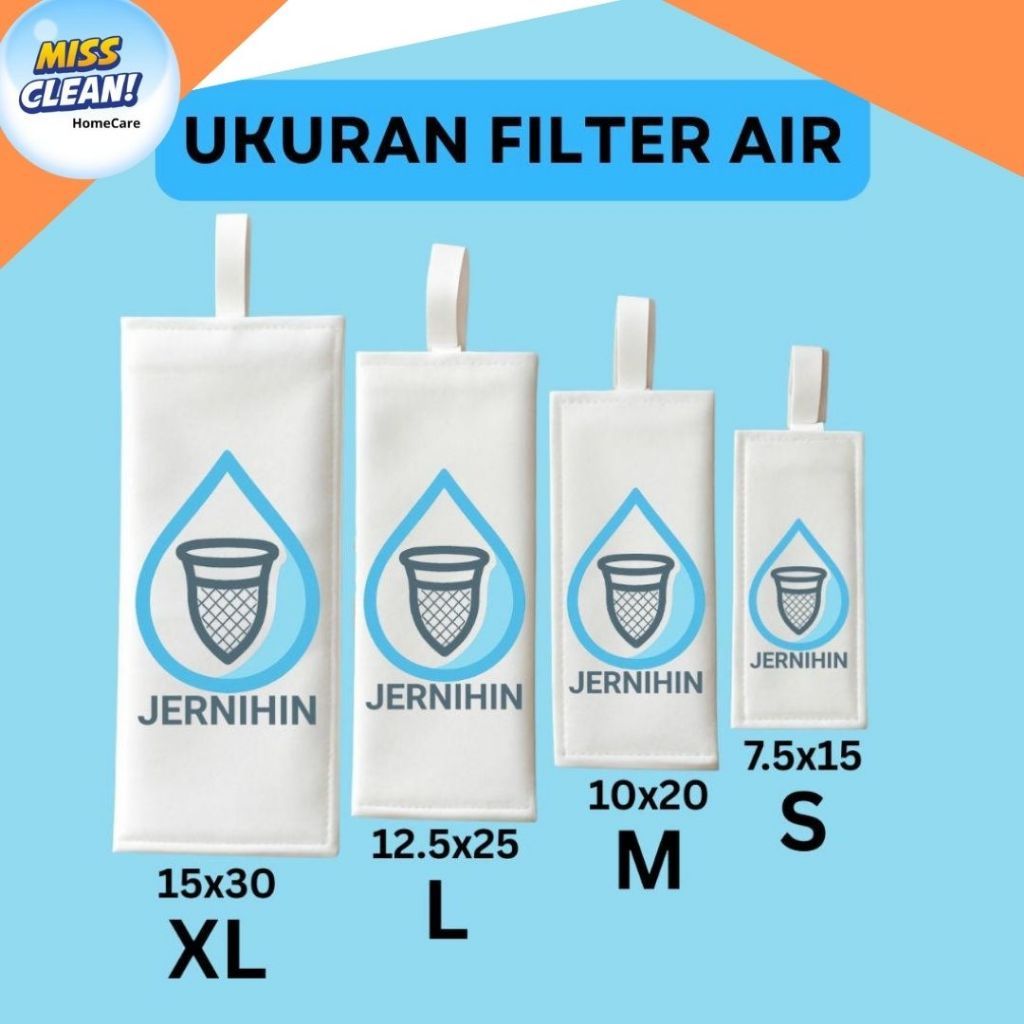 SWS filter bag kain filter air keran sumur bahan tebal 1micron. kran kamar mandi saringan air Saring