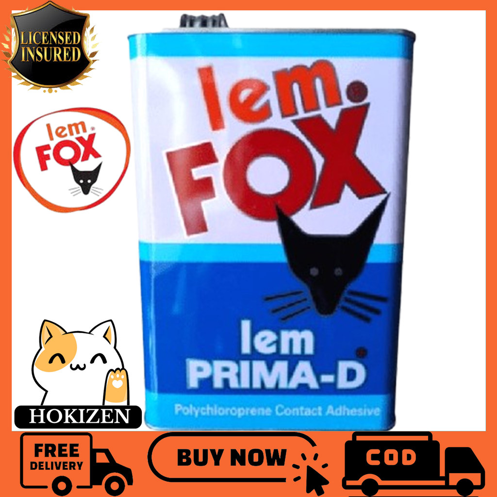 Lem Fox Biru Galon 2,5 Kg Perekat Industri Sepatu Furnitur Interior Meja Lem Fox Prima Besar Kuat Ki