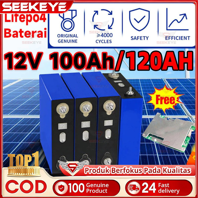 120AH/100AH Lifepo4 Cod 100% Baterai Baru 2026 CATL/BYD Battery Lifepo4 12v 120AH/100AH Battery Life