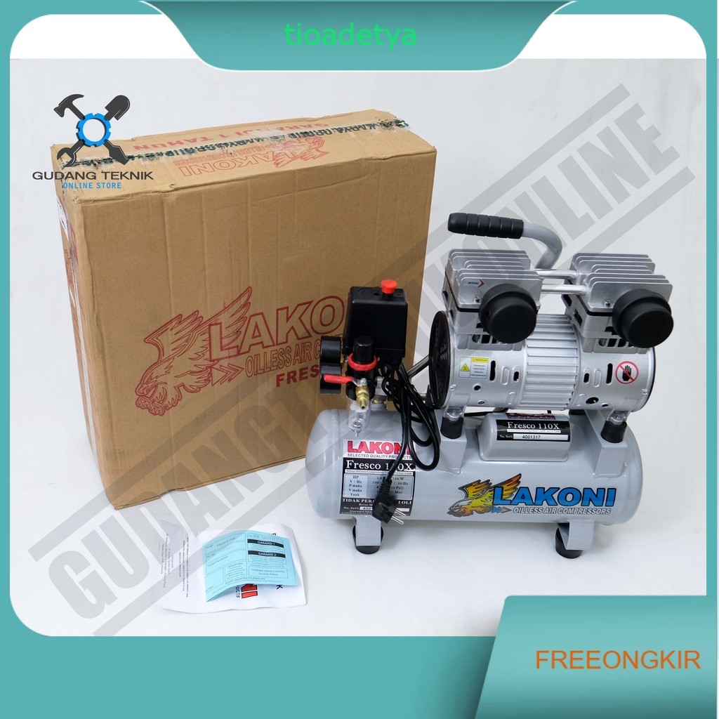 Kompresor Oilless LAKONI Fresco 110X - Oiles Air Compresor LAKONI Fresco 110 X 1HP