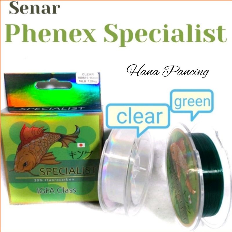 TERBARU Senar Pancing Phenex Specialist Fluoro Karbon 0.14-0.35mm
