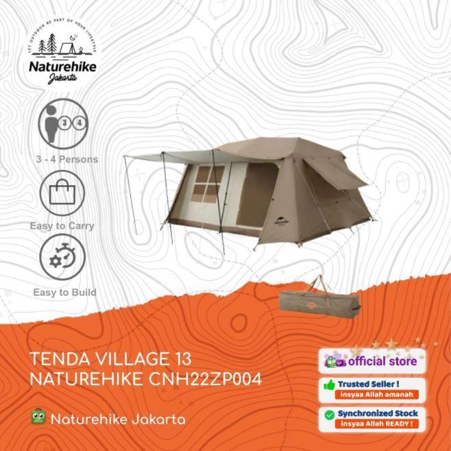 TENDA VILLAGE 13 OTOMATIS CAMPING / GLAMPING NATUREHIKE CNH22ZP004 - BROWN FLAGSHIP