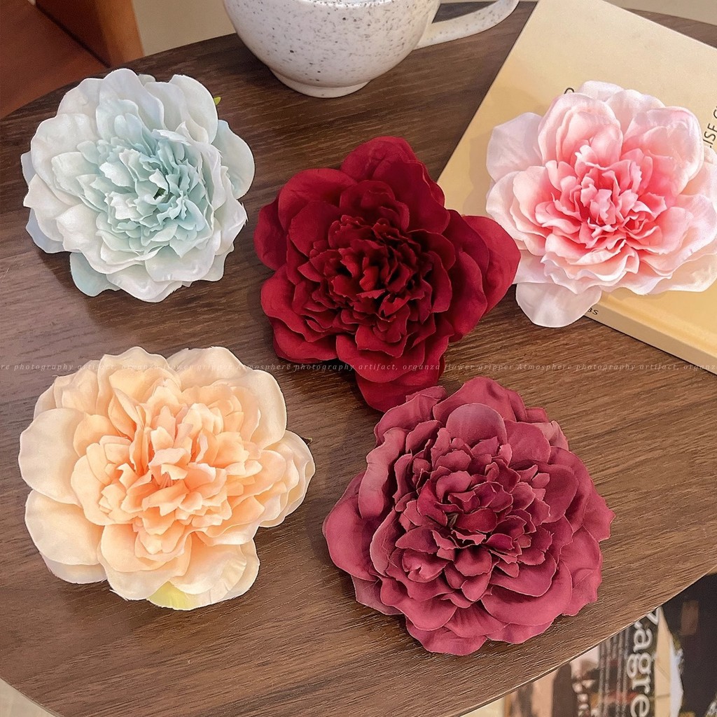 Jepit Rambut Bunga Mawar Cantik Aksesoris Rambut Hair Clip Jepit Hias Kerudung Kekinian