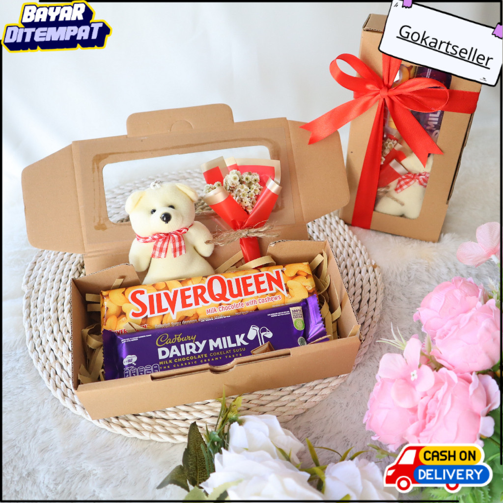 PROMO Mini Hampers Coklat | Souvenir Valentine | Kado Wisuda Sempro | Hadiah Snack Cowok Cewek