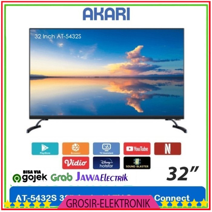 LED TV ANDROID SMART TV AKARI AT-5432S Layar 32 inch TERBARU HOT SALE