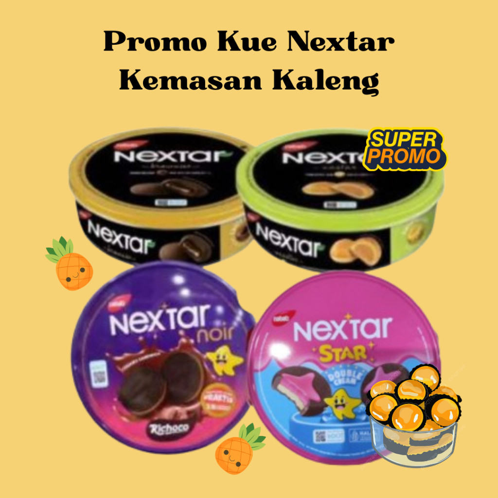 pondsmoney Promo Nextar Nastar Kaleng 140 Gr - Brownies Chocolate - Kue Selai Nanas best seller