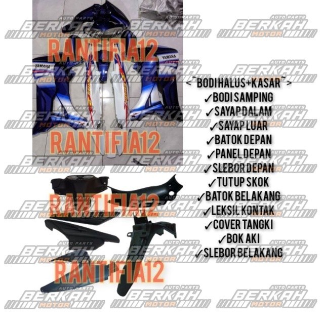 cover bodi jupiter z cw full set halus+kasar Jupiter z cw 2005 biru putih