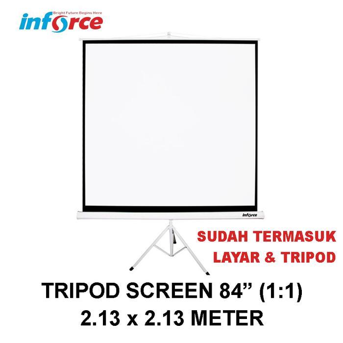 (Inforce Mall) Tripod Screen Projector 84 1:1 / Layar Proyektor Inforce
