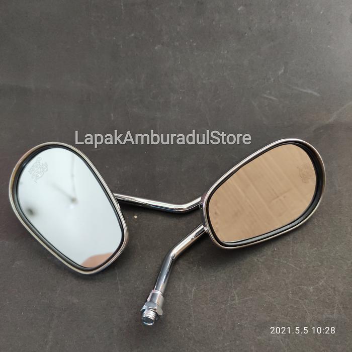 Spion CB 100 CB125 oval chrome kaca spion oval universal