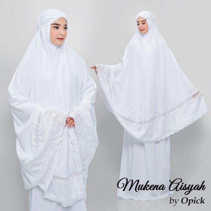 TERNASTORE Mukena Dewasa Putih Polos Renda | Mukena | Mukena Aisyah | Mukena Putih | Mukena Renda | 