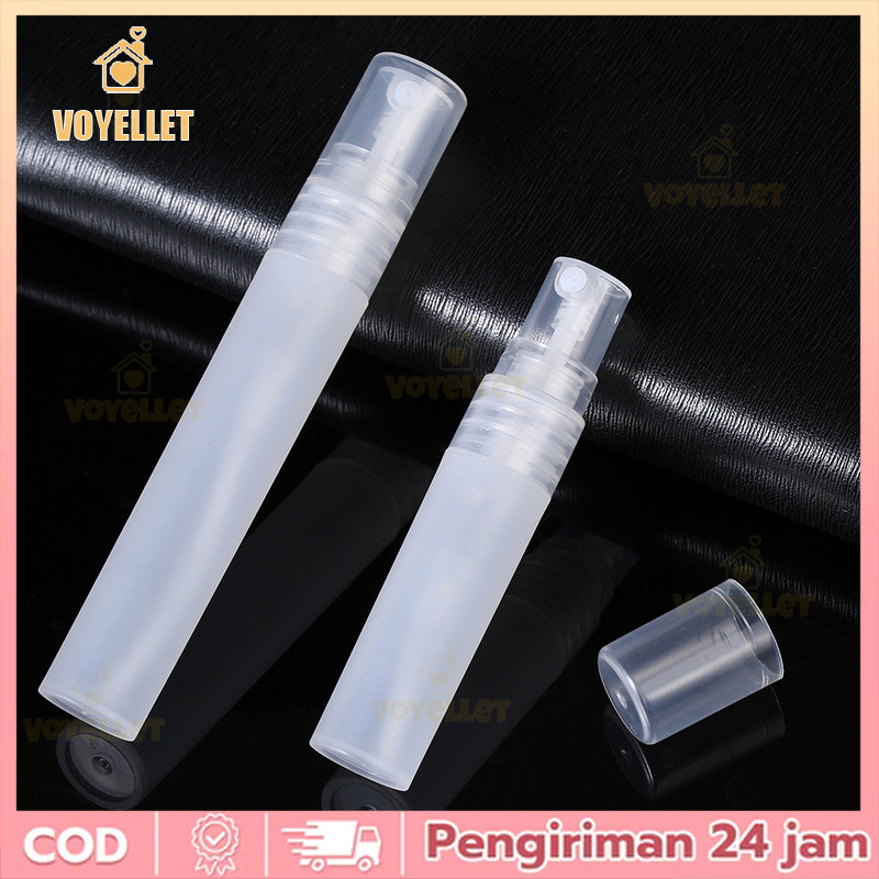 Voyellet Botol Semprot Plastik Buram Portabel Parfum Kosmetik 10ml, Botol Kemasan Kecil untuk Kabut 