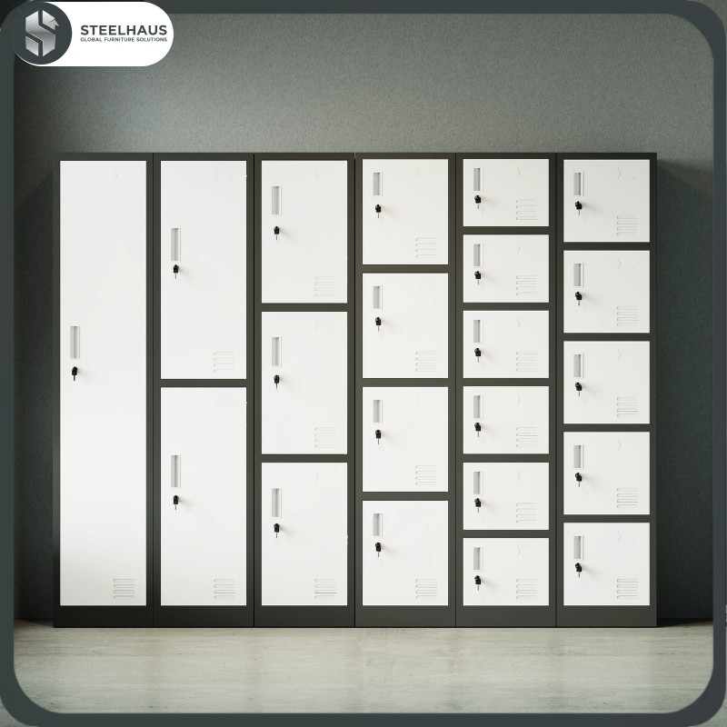 Tacoma-Lemari Penyimpanan Besi -Pintu Dengan Kunci Lemari Baju Logam Loker Karyawan - Lemari Loker L