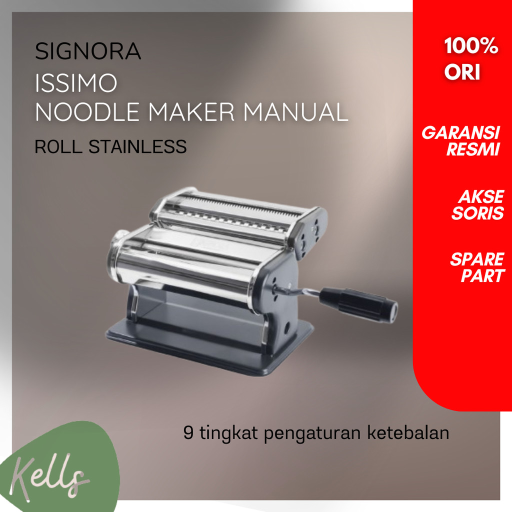 Signora Noodle Maker Manual Issimo, Penggilingan Mie Manual Premium