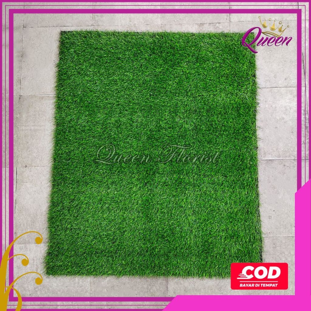 Rizki28 - Karpet Rumput Sintetis  Rumput Hijau Dekorasi Taman