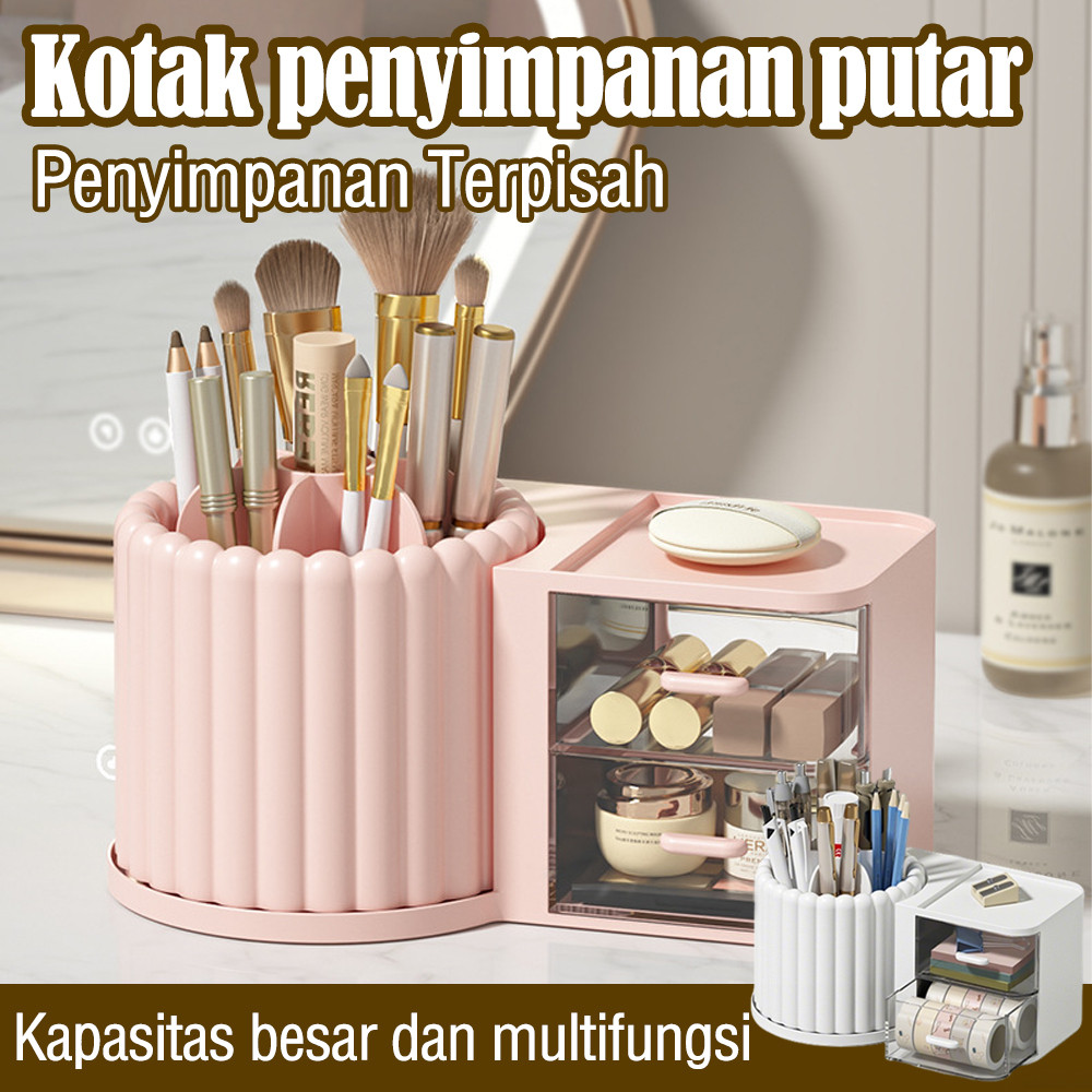 Laci Mini Kecil Susun Aesthetic - Rak Pensil Kosmetik - Desk Rack Dan Makeup Organizer