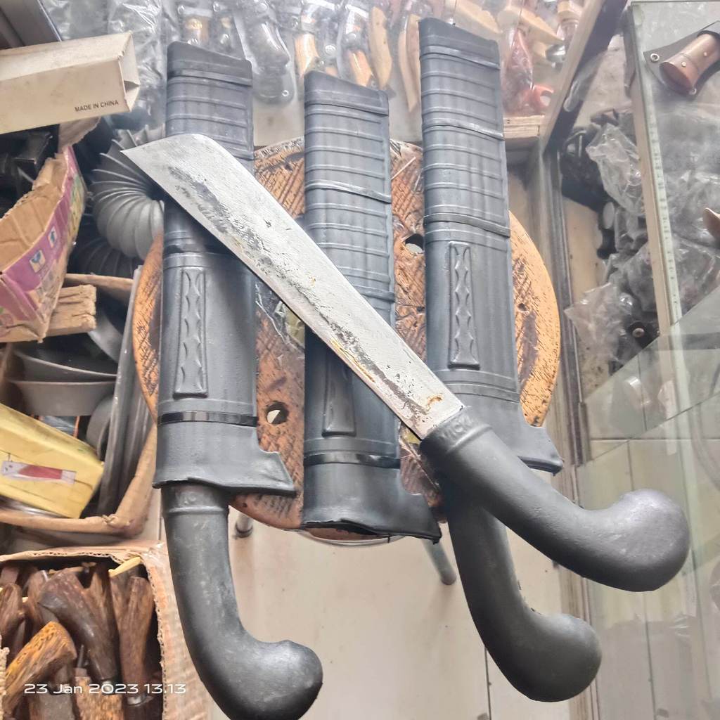 20M TERBARU GOLOK TANDUK REFLIKA HITAM ASLI BAJA PER KHUSUS PEMOTONG KAYU DAN BAMBU ASLI CIBATU