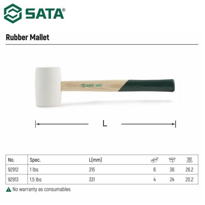 Palu Karet 92913 - Rubber Maller Hammer SATA