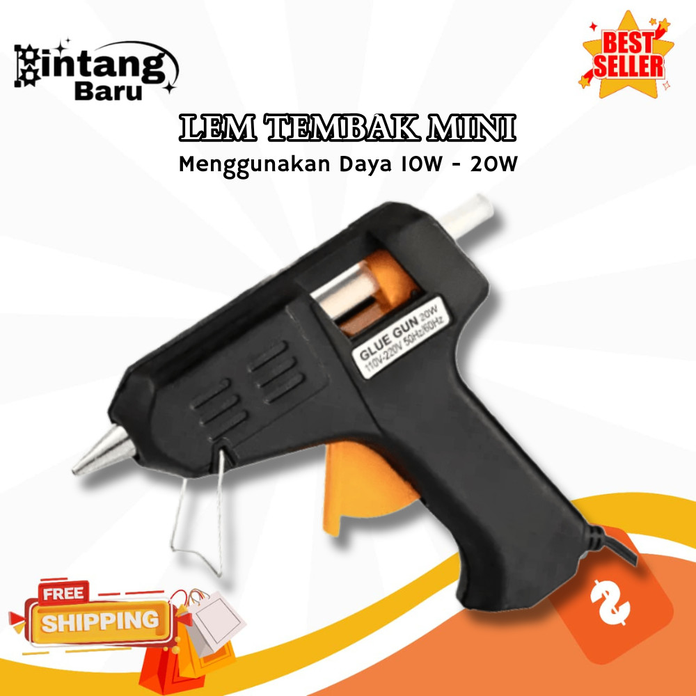 LEM TEMBAK MINI  GLUE GUN MINI  HOT GUN 20 WATT  -BB