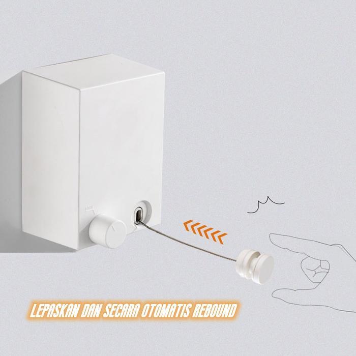 Jemuran Kawat Teleskopik Portabel/jemuran portable/tali jemuran/Desain yang sangat nyaman, dapat den