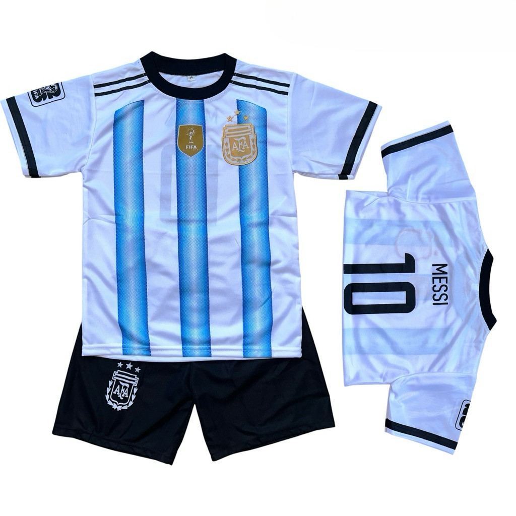 Cod Setelan Baju Bola Anak Argentina Terbaru 2026 / Baju Bola Messi