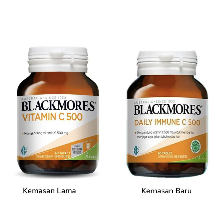 Blackmores Vitamin C 500 Isi 60 Tablet / Vit C 500mg Daily Immune new look