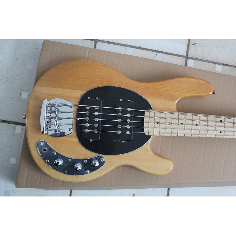 Ash wood body Natural Wood Electric Bass Guitar 5 String Music Man Bass Guitar 3 6